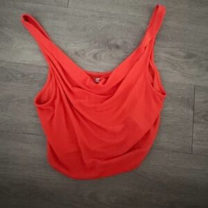 Women's orange Drape Top